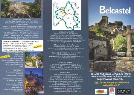 Maquette du dépliant de Belcastel