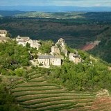 Vue du Vallon de Marcillac et ses vignes en terrasse